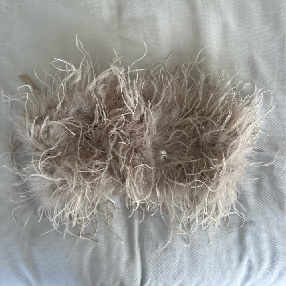 La Marque feather top. never worn before tags on! size xxs runs a bit big